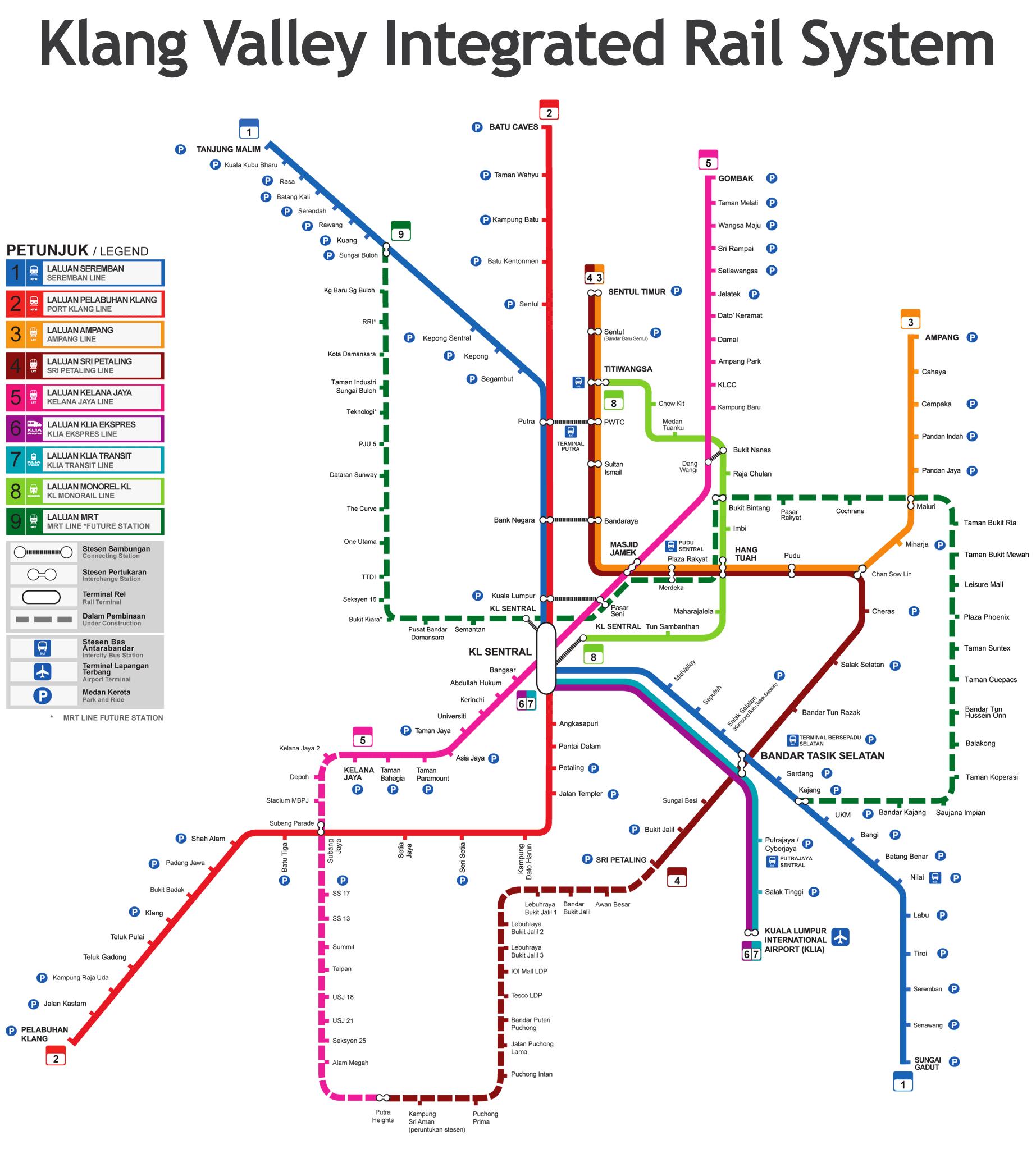 Map Of Lrt Malaysia Maps of the World