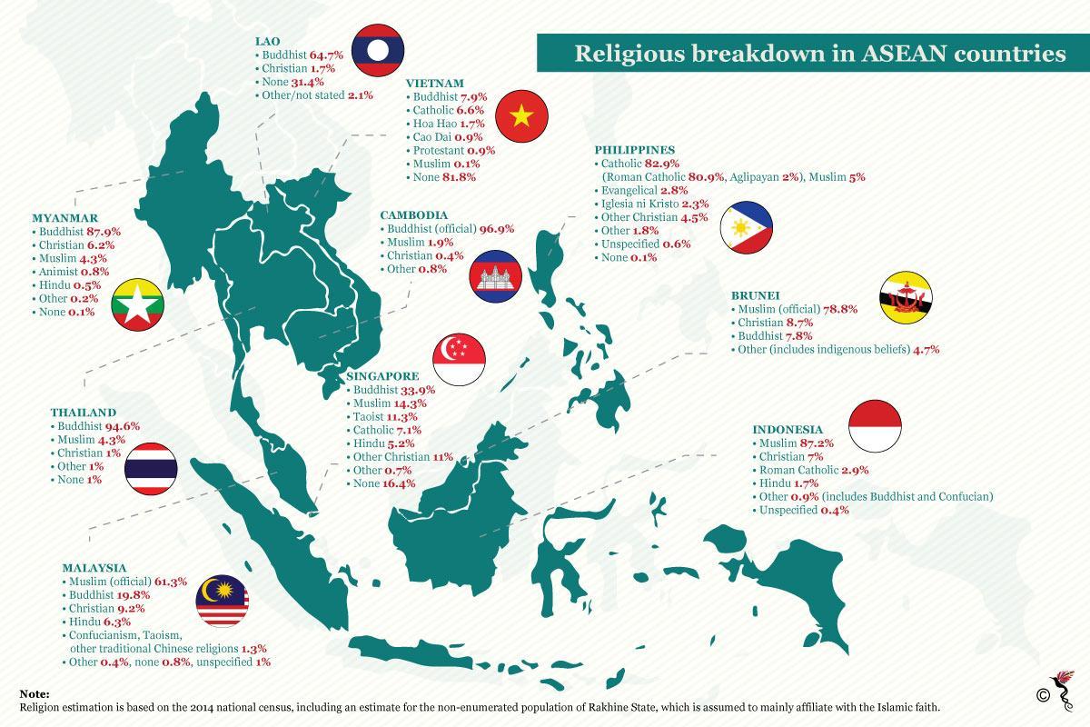 マレーシアの宗教地図 地図マレーシアの宗教 東南アジア アジア