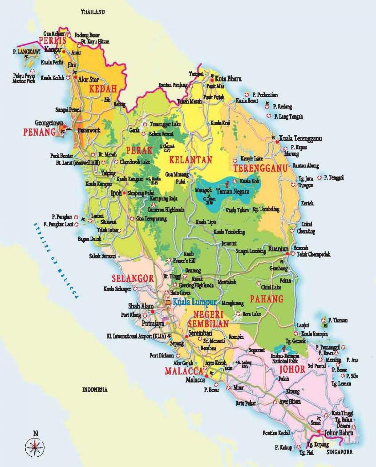 西マレーシア地図 地図の西マレーシア 東南アジア アジア