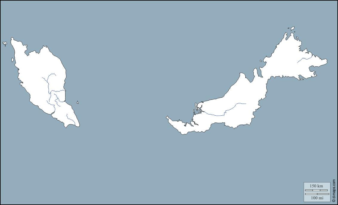 マレーシアの地図のベクター ai