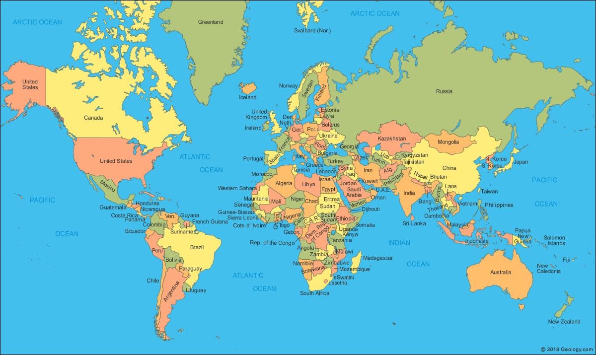 マレーシアの場所には世界地図