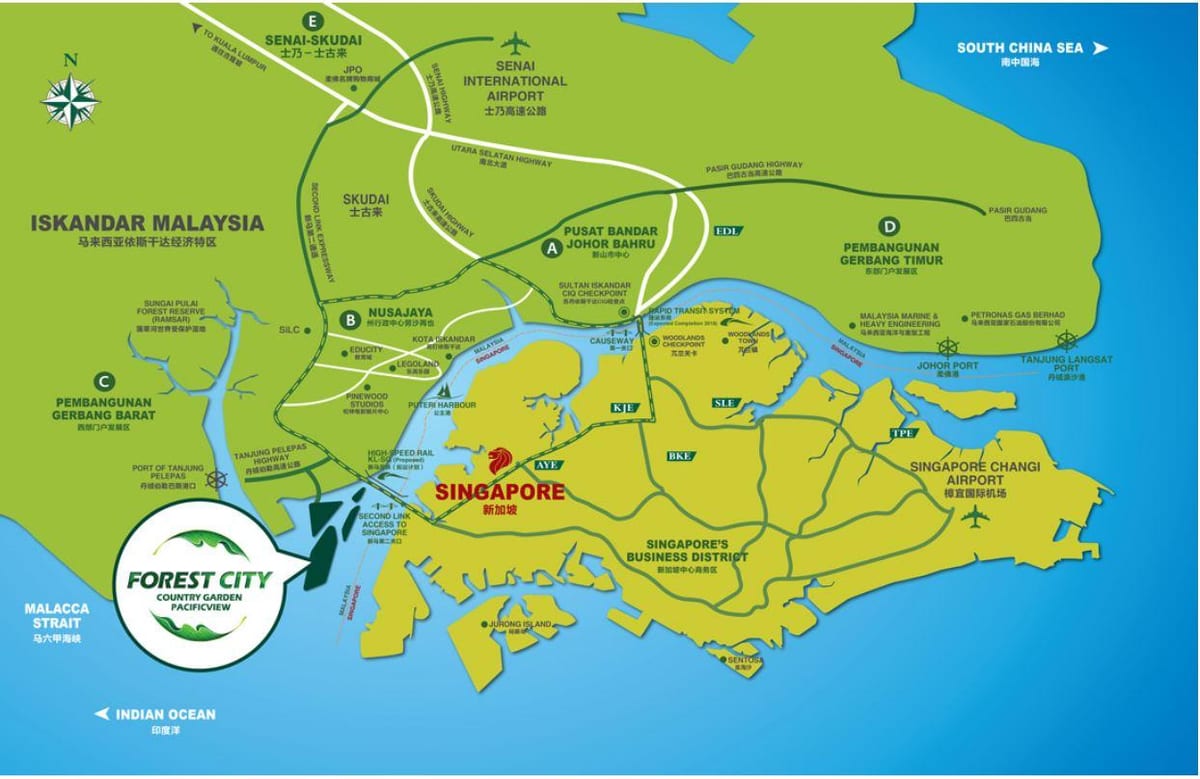 地図の森林市マレーシア