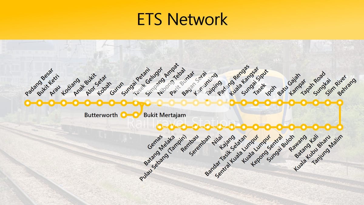 地図のets経路図マレーシア