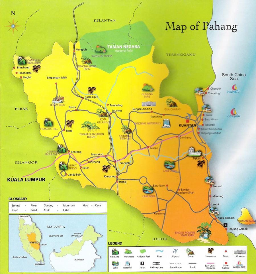 地図pahang国家マレーシア