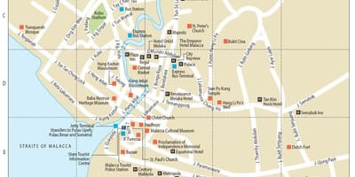 地図マラッカマレーシア
