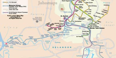 マレーシアの地下鉄図