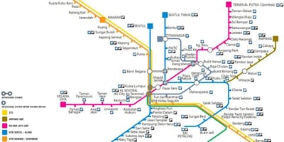 公共交通機関地図マレーシア