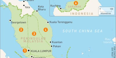 マレーシア地域地図