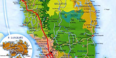 地図の南マレーシア