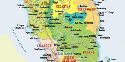 地図の西マレーシア