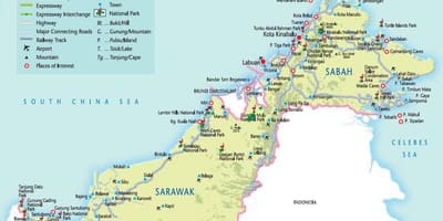 道路地図の半島マレーシア