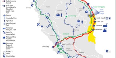 マレーシア鉄道駅の地図