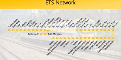 地図のets経路図マレーシア