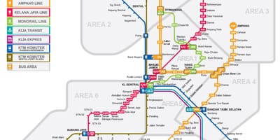 Lrt地図マレーシア-2016年